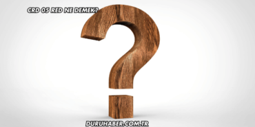 CRD 05 RED Ne Demek?