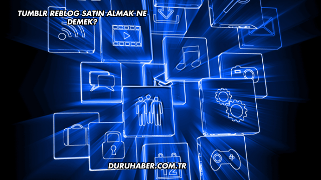 Tumblr Reblog Satın Almak Ne Demek?