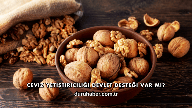 Ceviz Yetiştiriciliği Devlet Desteği Var mı?