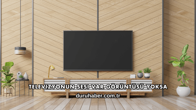 Televizyonun Sesi Var Görüntüsü Yoksa